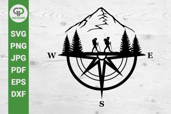 Download Hiking in the Mountains SVG, Hikers SVG - Mountains svg Collection