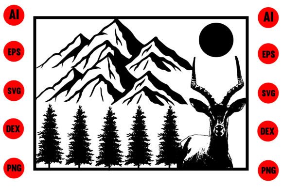 Download Deer Mountains Svg, Deer Silhouette - Mountains svg Collection