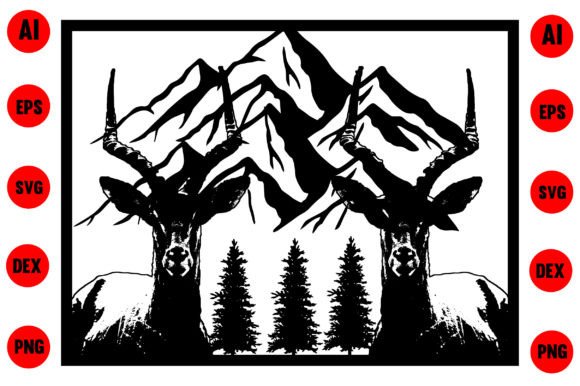 Download Deer Mountains Svg, Deer Silhouette - Mountains svg Collection