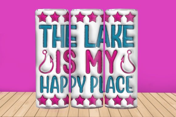 Download 3D the Lake is My Happy Place Tumbler - The lake is my happy place Collection