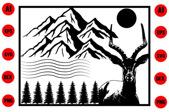 Download Deer Mountains Svg, Deer Silhouette - Mountains svg Collection