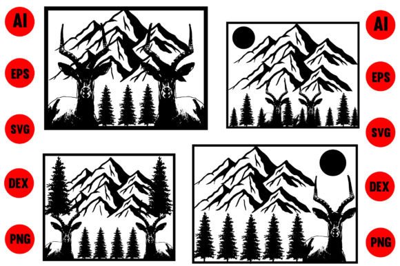 Download Deer Mountains Svg, Deer Silhouette - Mountains svg Collection